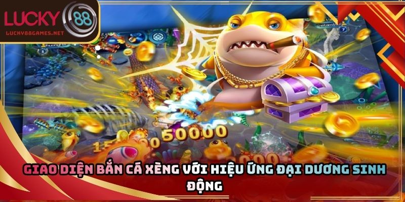 Giao diện bắn cá xèng với hiệu ứng đại dương sinh động
