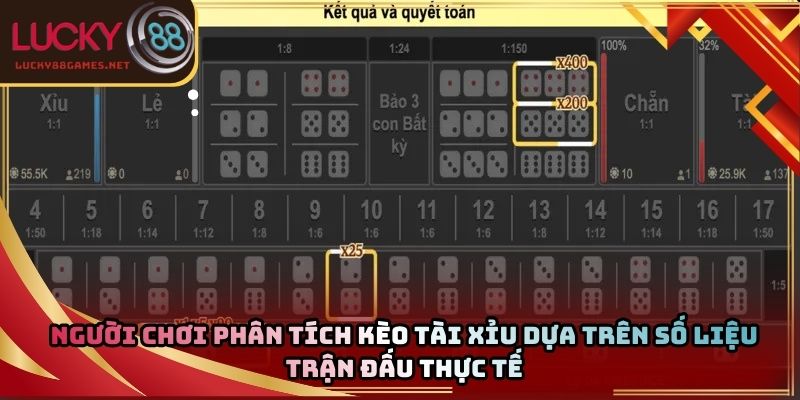Người chơi phân tích kèo tài xỉu dựa trên số liệu trận đấu thực tế